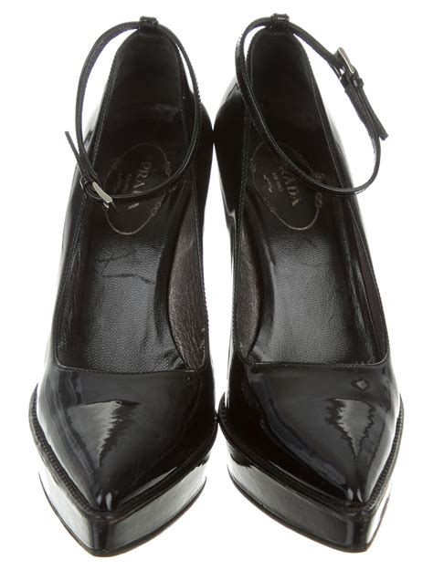 prada leather puffer logo platform pumps|prada women's pumps.